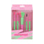 Donegal | Dopamine Makeup Brush Set | 5 Essential Synthetic Brushes | Trendy Pink & Neon Green Design | D4297