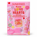 Sunkissed | Love Hearts | 4-Piece Whipped Treats Set | Hand Cream 60ml + Soap & Scrub 250g + Shower Whip 250ml + Headband | Vegan | SU32485