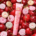 Sunkissed x Love Hearts | Cherry | Lip Gloss 15ml & Heart Lip Gloss Holder | Glossy Hydration & Cute Accessory | SU32568