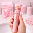Sunkissed x Love Hearts | Cherry | Lip Gloss 15ml & Heart Lip Gloss Holder | Glossy Hydration & Cute Accessory | SU32568