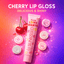 Sunkissed x Love Hearts | Cherry | Lip Gloss 15ml & Heart Lip Gloss Holder | Ενυδατική Λάμψη & Cute Accessory | SU32568