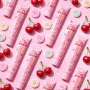Sunkissed x Love Hearts | Cherry | Lip Gloss 15ml & Heart Lip Gloss Holder | Glossy Hydration & Cute Accessory | SU32568