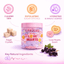 Sunkissed x Love Hearts | Blackcurrant | Soap & Scrub Whipped Body Cleanser 250g | Gently Exfoliating Sweet Cleanse | SU32483